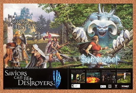 Summoner PC Original 2003 Ad Authentic Epic Role-Playing Video Game Promo