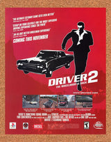 Driver 2 PS1 Original 2002 Ad Authentic PlayStation Racing Video Game Promo