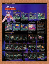 1999 Darkstalkers 3 Q-Bee Insect Queen Combos Original Ad / Promo vr2