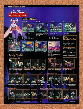 1999 Darkstalkers 3 Q-Bee Insect Queen Combos Original Ad / Promo vr2