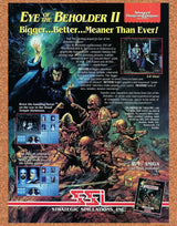 1990 Advanced Dungeons & Dragons Eye Of Beholder II PC Original Ad / Wall Art v1