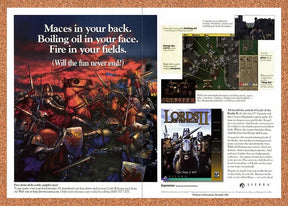 1996 Lords Of The Realm II PC Original Advertisement / Retro Promo v2