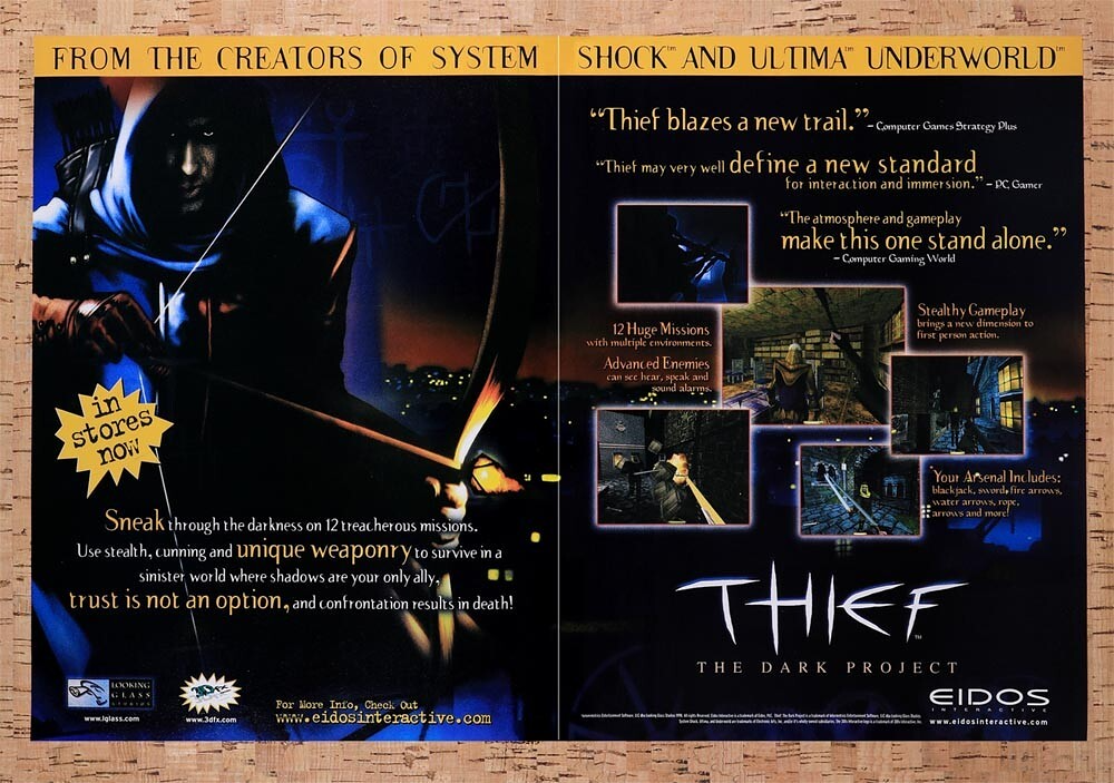 1999 Thief The Dark Project PC Original Advertisement / Retro Wall Art v3
