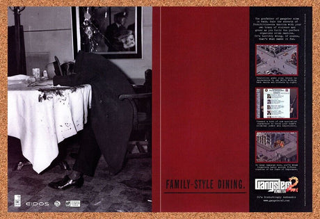 Gangsters 2 Vendetta PC Original 2001 Print Ad Authentic Eidos Video Game Promo