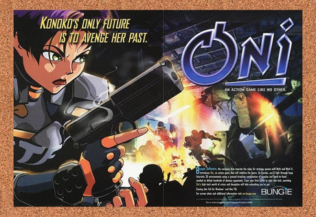 ONI PC Original 2001 Ad Authentic Bungie Anime-Based Video Game Artwork Promo