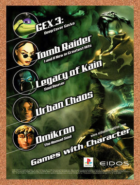 1999 Legacy Of Kain Soul Reaver Eidos PS2 Original Advertisement / Promo v5