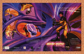 Alter Echo PS2 Original 2005 Ad - THQ Bizarre Art Video Game Promo