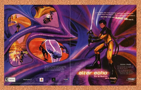 Alter Echo PS2 Original 2005 Ad - THQ Bizarre Art Video Game Promo