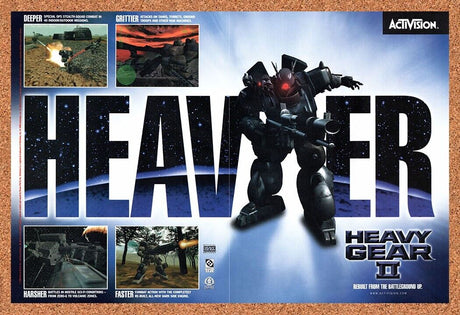 1998 Heavy Gear II PC Original Advertisement / Retro Wall Art v2