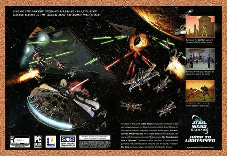 Star Wars Galaxies PC Original 2006 Ad Authentic MMORPG Video Game Promo