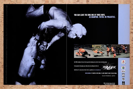 1999 WCW Mayhem PS1 Original Advertisement / Retro Wall Art v1