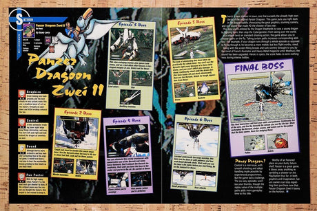 1996 Panzer Dragoon Zwei II Saturn Original Advertisement / Retro Wall Art v1