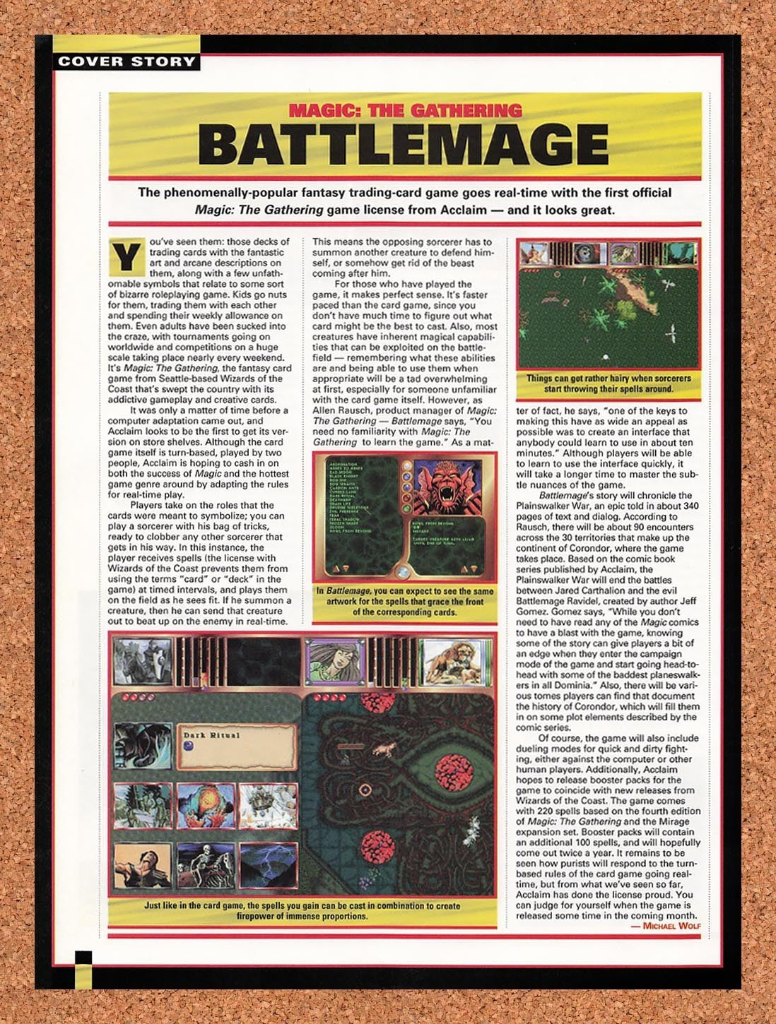1997 Magic The Gathering Battlemage PC Original Advertisement / Retro Promo vr1