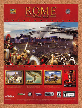 2004 Rome Total War PC Original Advertisement / Retro Promo v1
