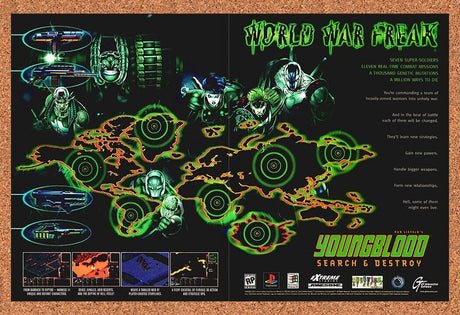 Young Blood Search And Destroy PC Original 1998 Ad Authentic Video Game Promo