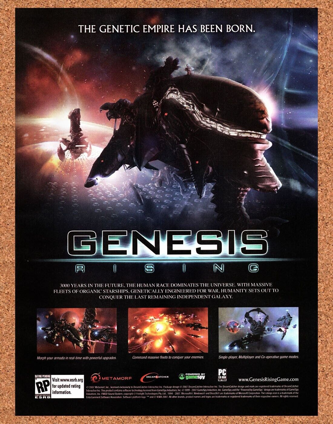 Genesis Rising PC Original 2007 Vintage Ad - Video Game Promo