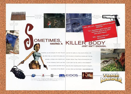 1996 Tomb Raider PS1 Original Advertisement / Retro Promo v3