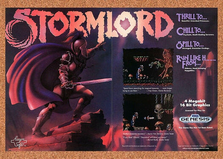 Stormlord Genesis Original 1991 Ad Authentic Sega Video Game Promo
