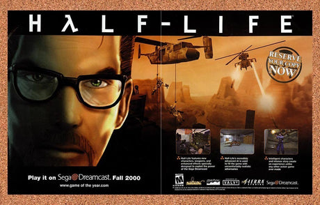 2000 Half-Life Dreamcast Original Advertisement / Retro Promo v13