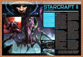 StarCraft II PC Original 2007 Vintage Ad - Video Game Review Art Promo