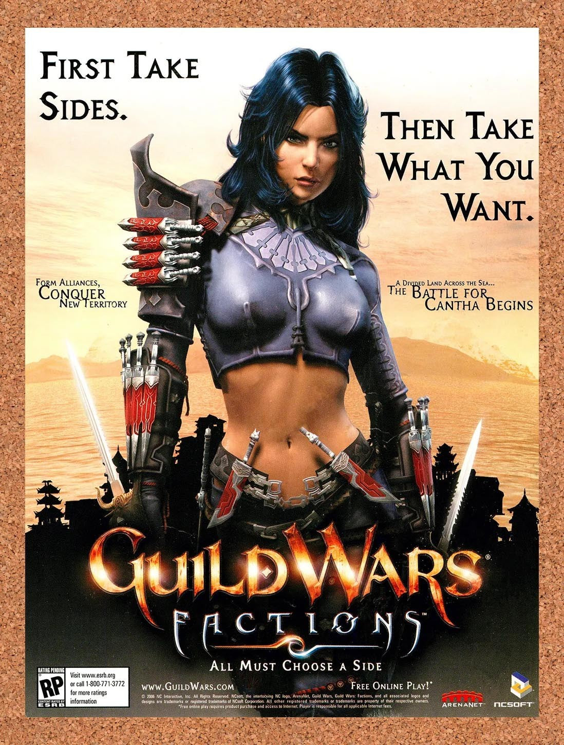 2006 Guild Wars Factions PC Original Advertisement / Retro Promo v2
