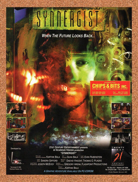 Synnergist PC Original 1995 Vintage Ad - Video Game Promo