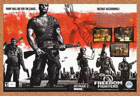 Original 2003 Freedom Fighters PS2 Vintage Print Ad - Video Game Promo Wall Art