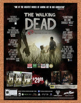Walking Dead PS3 Original 2015 Ad Authentic Telltale Game Series Horror Promo