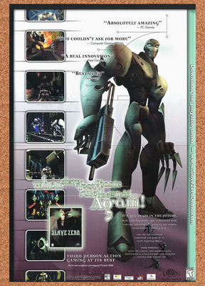 Slave Zero PC Original 1999 Ad Print Authentic Shooter Video Game Promo