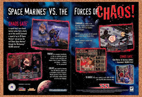 1998 Warhammer Chaos Gate PC Original Advertisement / Retro Promo v2