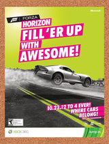 2012 Forza Horizon Xbox 360 Original Advertisement / Retro Wall Art v2