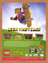 2001 Lego Island 2 The Bricksters Revenge PS1 Original Advertisement / Promo v1