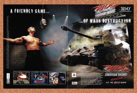 2000 WDL World Destruction League PS1 Original Advertisement / Retro Promo v4