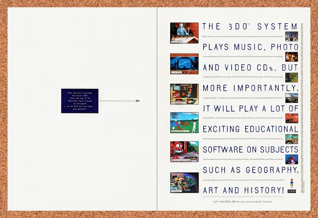 1994 3DO Plays Music Original Advertisement / Retro Promo vc6