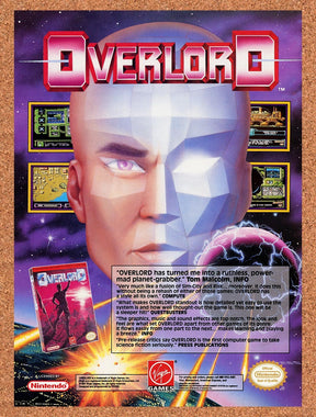 1992 Overlord NES Original Advertisement / Retro Promo v3