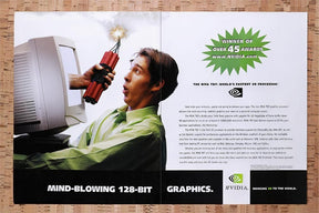 1999 Nvidia RIVA TNT 3D Graphics Original Advertisement / Retro Wall Art v7