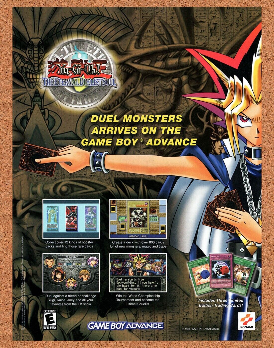 Yu-Gi-Oh The Eternal Duelist Soul GBA Original 2002 Vintage Ad - Game Art Promo