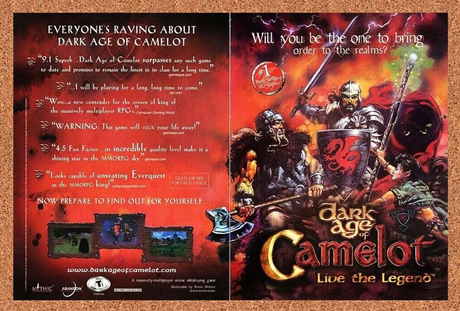 Dark Age of Camelot PC Original 2002 Ad Authentic Computer Game Promo