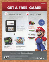 Mario 3d World 3DS Original 2015 Ad Authentic Nintendo Console Game Sweepstakes