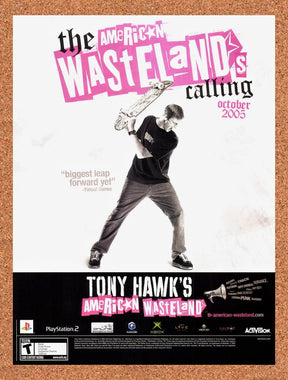 2005 Tony Hawk's American Wasteland Xbox Original Advertisement / Retro Promo v3