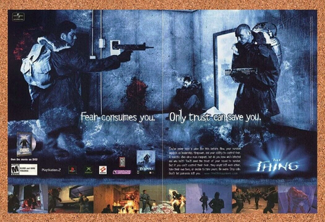 The Thing PS2 Original 2004 Ad Authentic Konami Survival Horror Video Game Promo
