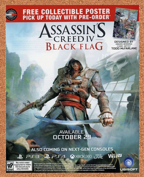 Assassin’s Creed 4 IV Black Flag Xbox Original 2013 Ad Authentic Game Promo