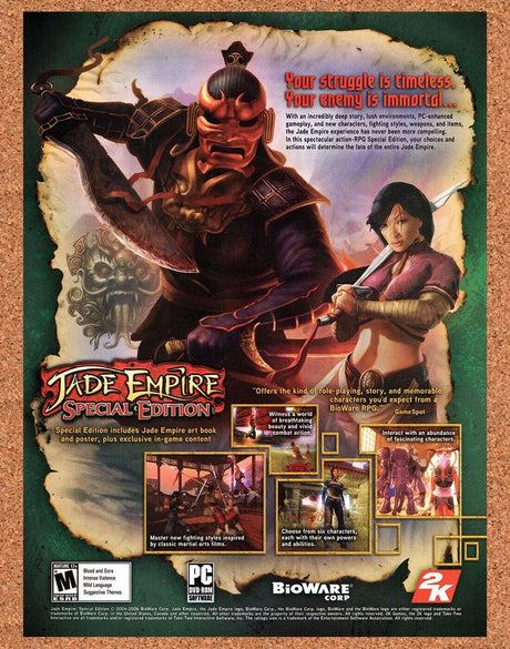 Jade Empire Special Edition PC Original 2007 Vintage Ad - Video Game Promo