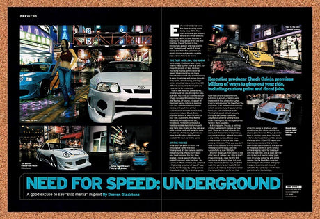 2003 Need For Speed Underground PC Original Advertisement / Retro Promo vr1