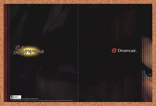 Shenmue Dreamcast Original 2000 Print Ad Authentic Sega Video Game Art Promo