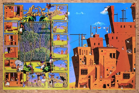 1993 Aladdin Genesis Original Advertisement / Retro Wall Art v3