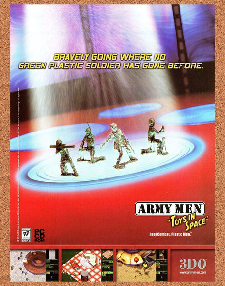 Army Men Toys In Space PC Original 1999 Ad Authentic Humorous Video Game Promo
