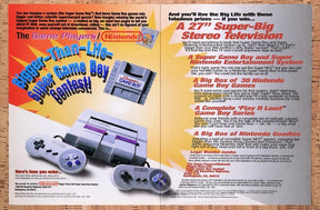 1995 Nintendo SNES Game Players Sweepstakes Original Ad / Retro Wall Art v2