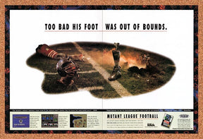 1993 Mutant League Football Genesis Original Advertisement / Retro Wall Art v1