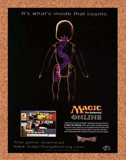 Magic The Gathering Online PC Original 2003 Ad Authentic Video Game Promo v1